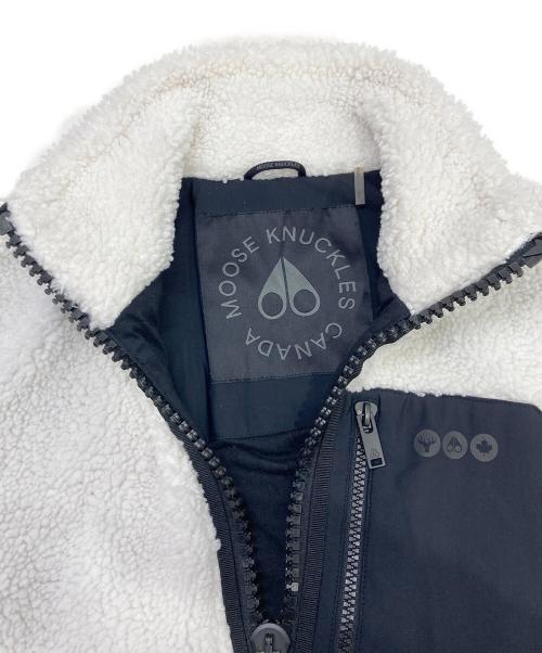 MOOSE KNUCKLES（ムース ナックルズ）MOOSE KNUCKLES (ムース ナックルズ) フリースジャケット ホワイト×ブラック サイズ:Mの古着・服飾アイテム