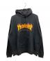 THRASHER（スラッシャー）の古着「プルオーバーパーカー」｜ブラック