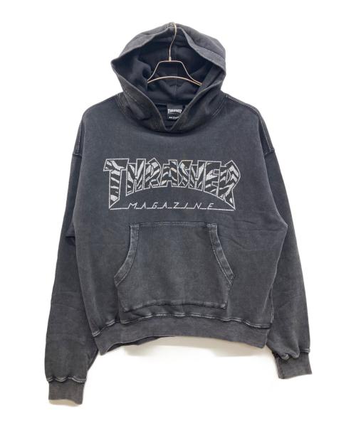 THRASHER（スラッシャー）THRASHER (スラッシャー) プルオーバーパーカー　ロゴパーカー ブラック サイズ:M 未使用品の古着・服飾アイテム