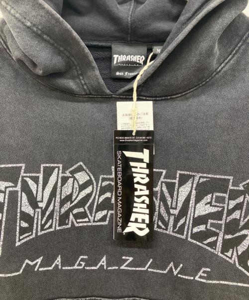 THRASHER（スラッシャー）THRASHER (スラッシャー) プルオーバーパーカー　ロゴパーカー ブラック サイズ:M 未使用品の古着・服飾アイテム