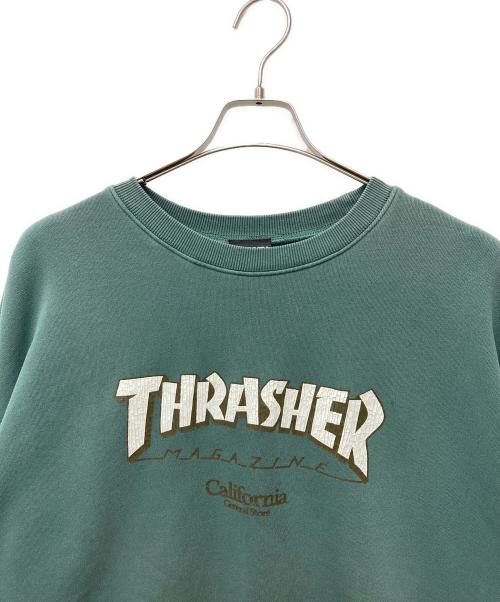 THRASHER（スラッシャー）THRASHER (スラッシャー) California General Store (カリフォルニアジェネラルストア) クルーネックスウェット グリーン サイズ:XLの古着・服飾アイテム
