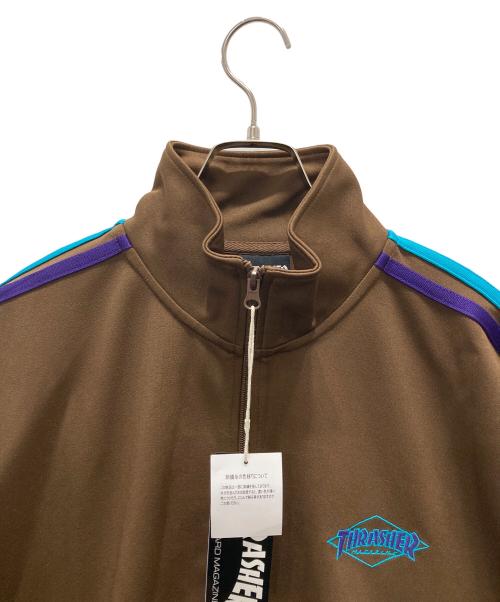 THRASHER（スラッシャー）THRASHER (スラッシャー) ロゴ刺繍トラックジャケット ブラウン サイズ:Lの古着・服飾アイテム