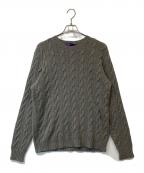 RALPH LAUREN Purple Labelラルフ ローレン パープル レーベル）の古着「カシミヤケーブルセーター」｜グレー