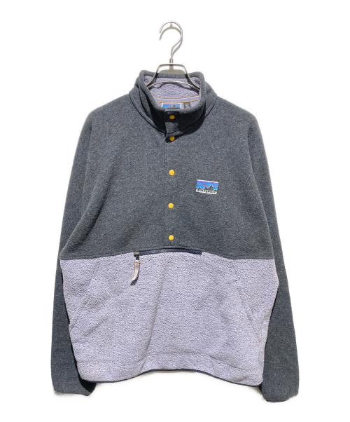 Patagonia（パタゴニア）Patagonia (パタゴニア) ナチュラル・ブレンド・スナップT・プルオーバー グレー×パープル サイズ:Lの古着・服飾アイテム
