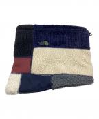 THE NORTHFACE PURPLELABELザ・ノースフェイス パープルレーベル）の古着「RP Field Patchwork Fleece Snood」｜ホワイト×ネイビー