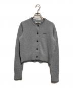 madhappyマッドハッピー）の古着「ロゴニットカーディガン」｜グレー