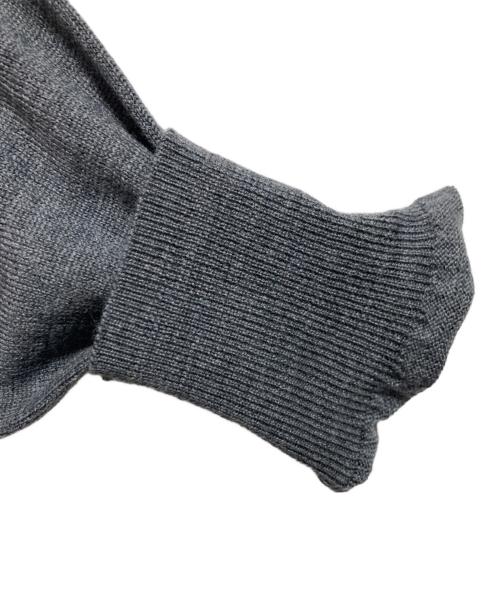 MACPHEE（マカフィー）MACPHEE (マカフィー) プレーンウール クルーネックカーディガン グレー サイズ:Sの古着・服飾アイテム