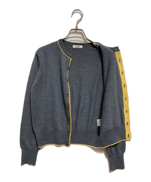 MACPHEE（マカフィー）MACPHEE (マカフィー) プレーンウール クルーネックカーディガン グレー サイズ:Sの古着・服飾アイテム