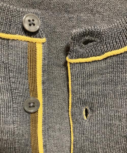 MACPHEE（マカフィー）MACPHEE (マカフィー) プレーンウール クルーネックカーディガン グレー サイズ:Sの古着・服飾アイテム