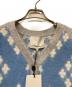 3.1 phillip lim (スリーワンフィリップリム) 柄切替ニットカーディガン グレー×ブルー サイズ:S 未使用品：8000円