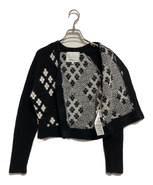 3.1 phillip lim（スリーワンフィリップリム）3.1 phillip lim (スリーワンフィリップリム) Women's Black Argyle Jacquard V-Neck Cardigan ブラック サイズ:Sの古着・服飾アイテム
