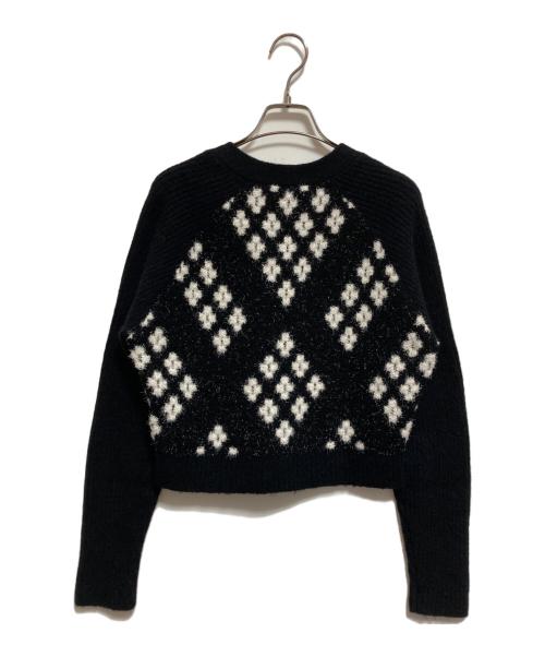 3.1 phillip lim（スリーワンフィリップリム）3.1 phillip lim (スリーワンフィリップリム) Women's Black Argyle Jacquard V-Neck Cardigan ブラック サイズ:Sの古着・服飾アイテム