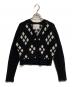 3.1 phillip lim（スリーワンフィリップリム）の古着「Women's Black Argyle Jacquard V-Neck Cardigan」｜ブラック