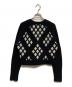 3.1 phillip lim (スリーワンフィリップリム) Women's Black Argyle Jacquard V-Neck Cardigan ブラック サイズ:S：6000円