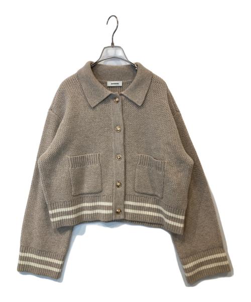 Sandro（サンドロ）Sandro (サンドロ) ニットカーディガン ベージュの古着・服飾アイテム