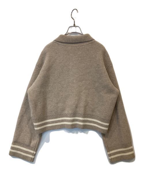 Sandro（サンドロ）Sandro (サンドロ) ニットカーディガン ベージュの古着・服飾アイテム