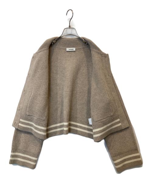 Sandro（サンドロ）Sandro (サンドロ) ニットカーディガン ベージュの古着・服飾アイテム