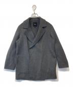 theoryセオリー）の古着「New Divide GC Clairene J ウールカシミヤボタンレスコート 01-4309602」｜グレー