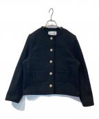 na.eナエ）の古着「THE TWEED JACKET ザツイードジャケット」｜ブラック
