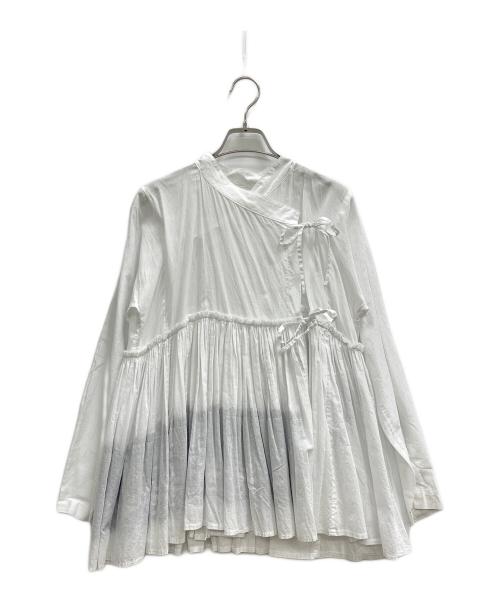 TAO COMME des GARCONS（タオ コムデギャルソン）TAO COMME des GARCONS (タオ コムデギャルソン) カシュクールブラウス ホワイト サイズ:Mの古着・服飾アイテム