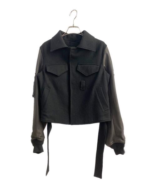GROUND Y（グラウンドワイ）GROUND Y (グラウンドワイ) 24AW DOUBLE FACE GOAT LEATHER SHORT JACKET ブラック サイズ:1の古着・服飾アイテム