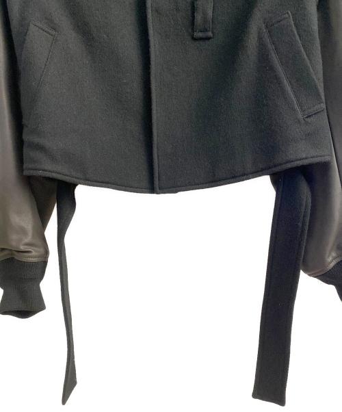 GROUND Y（グラウンドワイ）GROUND Y (グラウンドワイ) 24AW DOUBLE FACE GOAT LEATHER SHORT JACKET ブラック サイズ:1の古着・服飾アイテム