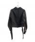 GROUND Y (グラウンドワイ) 24AW DOUBLE FACE GOAT LEATHER SHORT JACKET ブラック サイズ:1：40000円