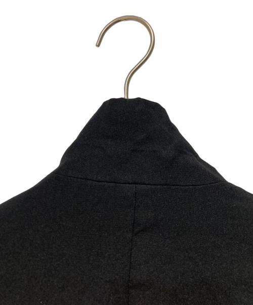 COMME des GARCONS COMME des GARCONS（コムデギャルソン コムデギャルソン）COMME des GARCONS COMME des GARCONS (コムデギャルソン コムデギャルソン) ポリ縮絨フリル前掛け ロングジャケット ブラック サイズ:Sの古着・服飾アイテム