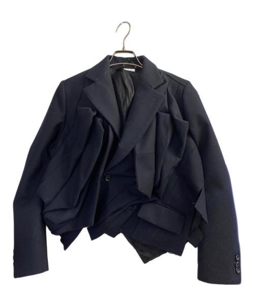 COMME des GARCONS（コムデギャルソン）COMME des GARCONS (コムデギャルソン) 25AW デザインウールジャケット ダークネイビー サイズ:Sの古着・服飾アイテム