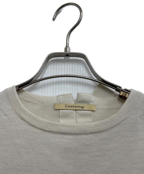 Curensology（カレンソロジー）Curensology (カレンソロジー) ファインウールバックリボンプルオーバー ベージュ サイズ:FREEの古着・服飾アイテム