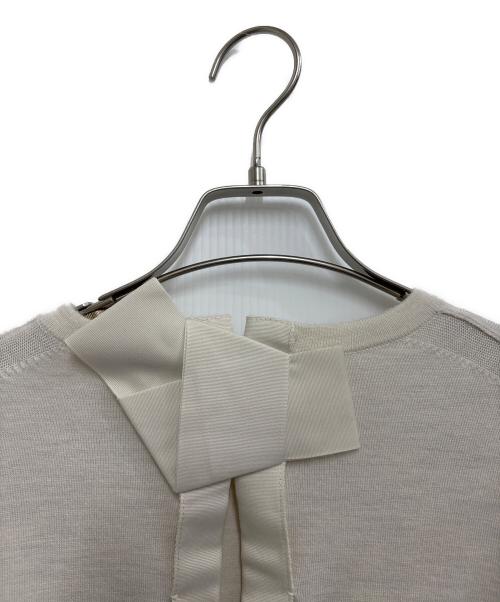 Curensology（カレンソロジー）Curensology (カレンソロジー) ファインウールバックリボンプルオーバー ベージュ サイズ:FREEの古着・服飾アイテム