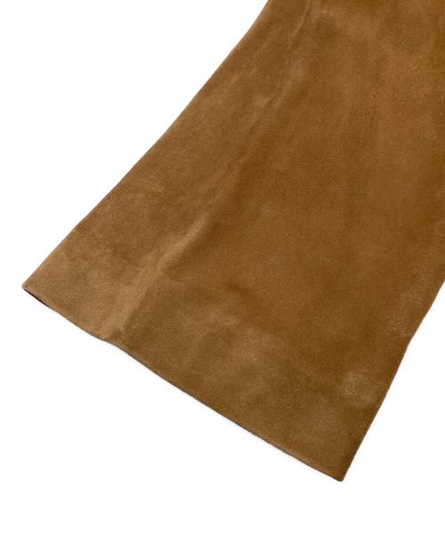 Cinquanta（チンクワンタ）Cinquanta (チンクワンタ) スウェードノーカラージャケット ブラウン サイズ:38の古着・服飾アイテム