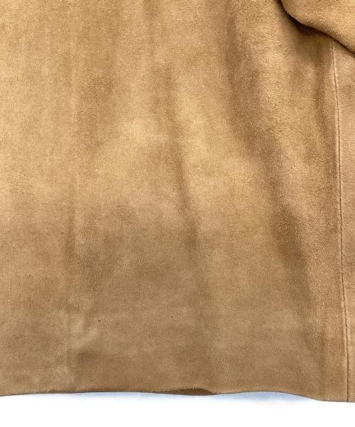 Cinquanta（チンクワンタ）Cinquanta (チンクワンタ) スウェードノーカラージャケット ブラウン サイズ:38の古着・服飾アイテム