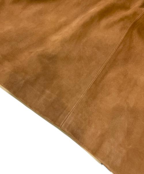 Cinquanta（チンクワンタ）Cinquanta (チンクワンタ) スウェードノーカラージャケット ブラウン サイズ:38の古着・服飾アイテム