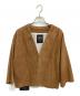 Cinquanta（チンクワンタ）の古着「スウェードノーカラージャケット」｜ブラウン