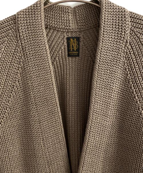 BATONER（バトナ―）BATONER (バトナ―) SIGNATURE SHAWL COLLAR CARDIGAN ベージュ サイズ:4の古着・服飾アイテム