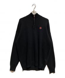 DIESEL（ディーゼル）の古着「ハーフジップニット」｜ブラック