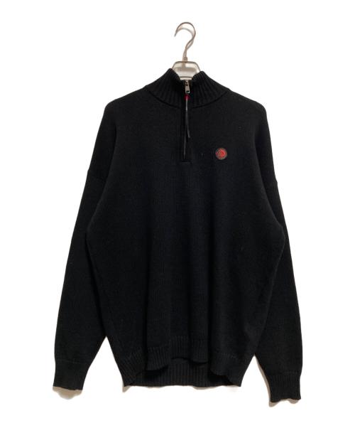 DIESEL（ディーゼル）DIESEL (ディーゼル) ハーフジップニット ブラック サイズ:Lの古着・服飾アイテム