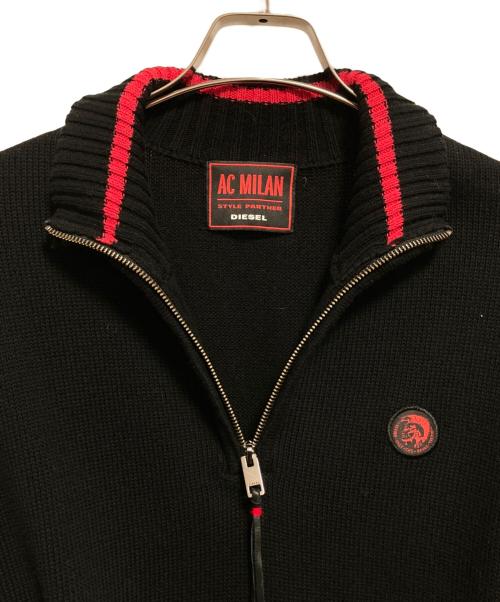 DIESEL（ディーゼル）DIESEL (ディーゼル) ハーフジップニット ブラック サイズ:Lの古着・服飾アイテム