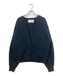 TODAYFUL（トゥデイフル）の古着「スリットネックニット」｜ブラック