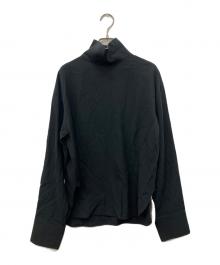 TODAYFUL（トゥデイフル）の古着「25AW ピーチスキンタートルブラウス/Peachskin Turtle Blouse」｜ブラック