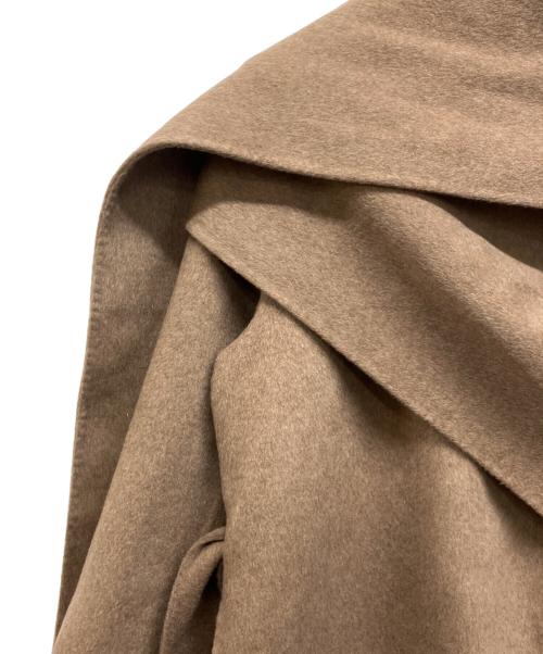 ELBORN（エルボルン）ELBORN (エルボルン) TATE CASHMERE HAND-MADE COAT　ショール付ロングコート ブラウン サイズ:34 未使用品の古着・服飾アイテム