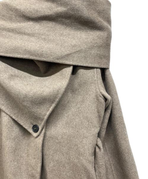 ELBORN（エルボルン）ELBORN (エルボルン) TATE CASHMERE HAND-MADE COAT　ショール付ロングコート ブラウン サイズ:34 未使用品の古着・服飾アイテム