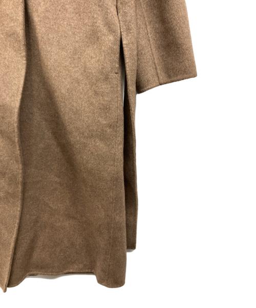 ELBORN（エルボルン）ELBORN (エルボルン) TATE CASHMERE HAND-MADE COAT　ショール付ロングコート ブラウン サイズ:34 未使用品の古着・服飾アイテム