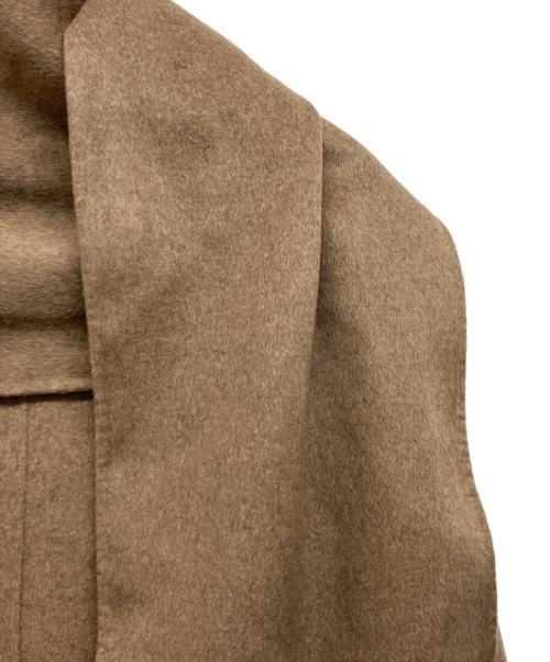 ELBORN（エルボルン）ELBORN (エルボルン) TATE CASHMERE HAND-MADE COAT　ショール付ロングコート ブラウン サイズ:34 未使用品の古着・服飾アイテム