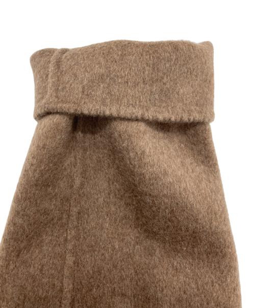 ELBORN（エルボルン）ELBORN (エルボルン) TATE CASHMERE HAND-MADE COAT　ショール付ロングコート ブラウン サイズ:34 未使用品の古着・服飾アイテム