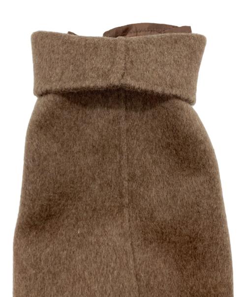 ELBORN（エルボルン）ELBORN (エルボルン) TATE CASHMERE HAND-MADE COAT　ショール付ロングコート ブラウン サイズ:34 未使用品の古着・服飾アイテム