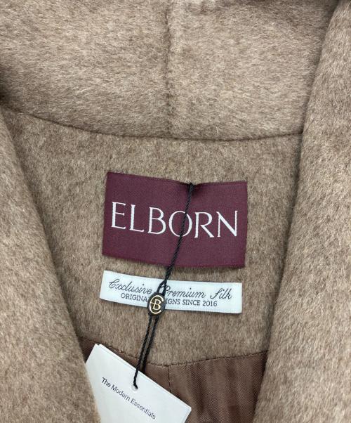 ELBORN（エルボルン）ELBORN (エルボルン) TATE CASHMERE HAND-MADE COAT　ショール付ロングコート ブラウン サイズ:34 未使用品の古着・服飾アイテム
