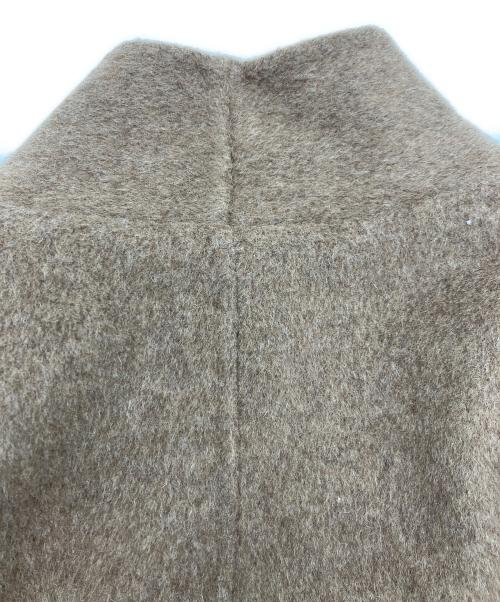 ELBORN（エルボルン）ELBORN (エルボルン) TATE CASHMERE HAND-MADE COAT　ショール付ロングコート ブラウン サイズ:34 未使用品の古着・服飾アイテム