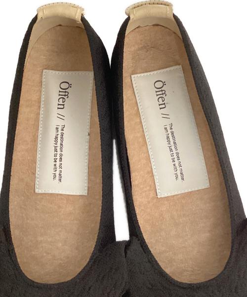 offen（オッフェン）offen (オッフェン) フリルパンプス ブラック サイズ:SIZE 23.5cmの古着・服飾アイテム